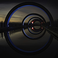 Buy canvas prints of Blue at The Falkirk Wheel by K7 Photography