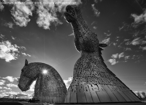 Late Evening Sun at The Kelpies Picture Board by K7 Photography
