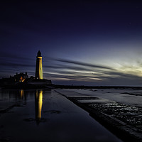 Buy canvas prints of First light at St Marys Lighthouse by K7 Photography