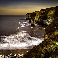 Buy canvas prints of The Cliffs at Flamborough by K7 Photography