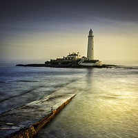 Buy canvas prints of Over the causeway to St Mary's Lighthouse by K7 Photography
