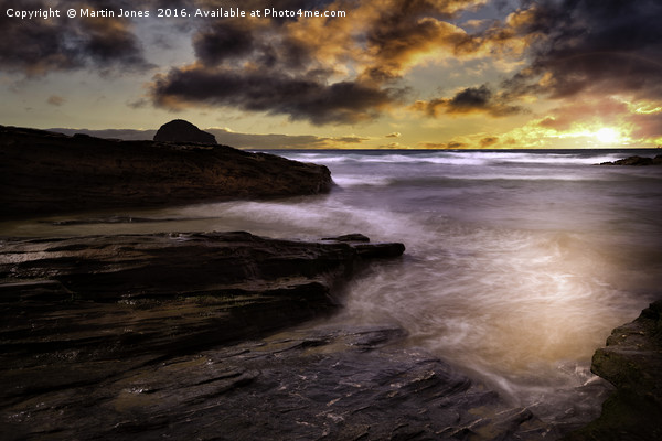 Sunset over Trebarwith Strand Picture Board by K7 Photography