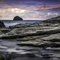 Buy canvas prints of The Spectacular Rocks of Trebarwith by K7 Photography