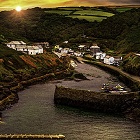 Buy canvas prints of Dawn over Boscastle by K7 Photography