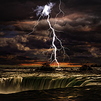 Buy canvas prints of Electrifying Niagara Falls by K7 Photography