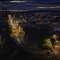 Buy canvas prints of Edinburgh in the Gloaming. by K7 Photography