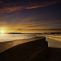Buy canvas prints of Berwick Breakwater Sunset by K7 Photography