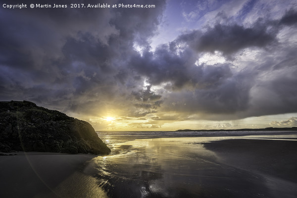 Ynys LLanddwyn - Malltreath Beach Sunset Picture Board by K7 Photography