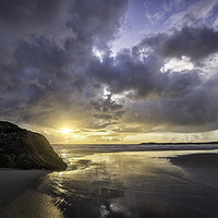 Buy canvas prints of Ynys LLanddwyn - Malltreath Beach Sunset by K7 Photography