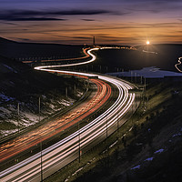 Buy canvas prints of M62 from the Rainbow Bridge, Scammonden, West York by K7 Photography