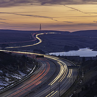 Buy canvas prints of M62 from the Rainbow Bridge, Scammonden by K7 Photography