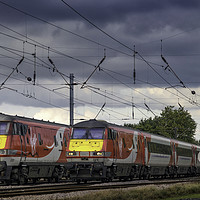 Buy canvas prints of Two up on the East Coast Mainline by K7 Photography