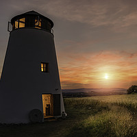 Buy canvas prints of Long Barrow Windmill by K7 Photography