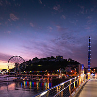 Buy canvas prints of Torquay Harbour Sunset by K7 Photography