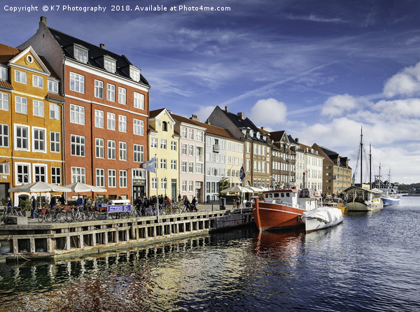 Nyhavn, Copenhagen, Denmark Picture Board by K7 Photography