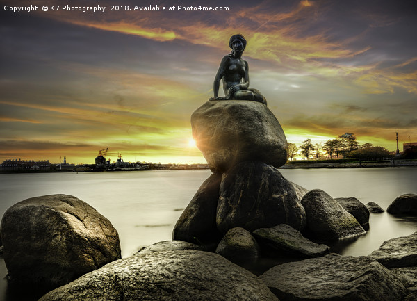 The Little Mermaid, Copenhagen, Denmark Picture Board by K7 Photography