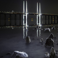 Buy canvas prints of The Oresund Bridge by Night by K7 Photography