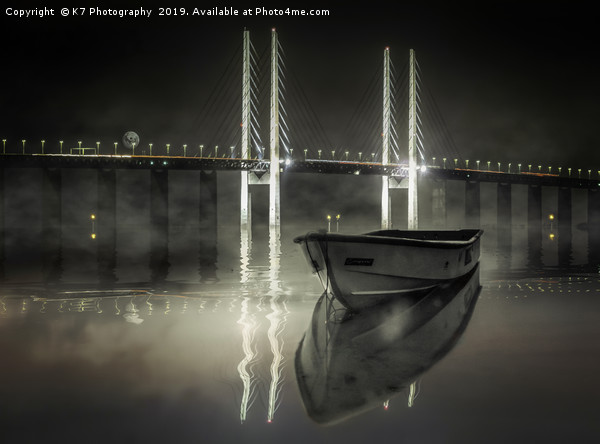 The Bridge - Reflections in the Oresund Picture Board by K7 Photography