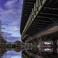 Buy canvas prints of Tinsley Viaduct - Motorway in the Sky by K7 Photography