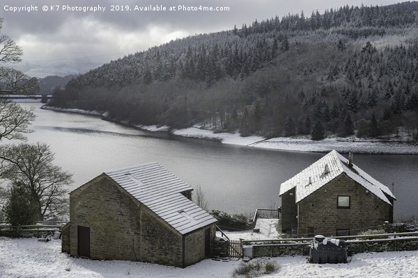 Winter over Ladybower Reservoir Picture Board by K7 Photography
