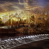 Buy canvas prints of The Weir at Aldwarke, Rotherham, South Yorkshire by K7 Photography