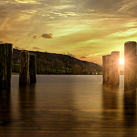Buy canvas prints of Submerged Jetty on Coniston Water by K7 Photography