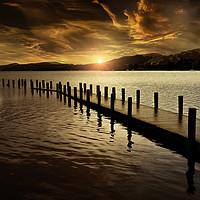 Buy canvas prints of Last Light over Coniston Water by K7 Photography