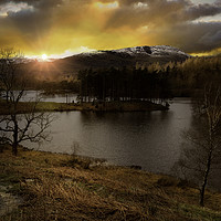 Buy canvas prints of Last light at Tarn Hows in the Lake District by K7 Photography