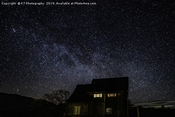 The Milky Way at Pier Cottage, Coniston. Picture Board by K7 Photography
