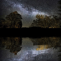 Buy canvas prints of The Milky Way from Waterhead Pier, Coniston Water by K7 Photography