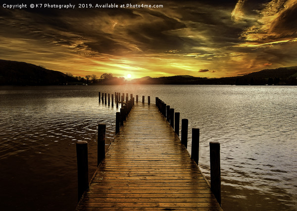 Across The Lake Print by K7 Photography