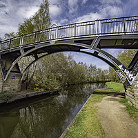 Buy canvas prints of Brown Baley Bridge, Tinsley Canal, Sheffield by K7 Photography