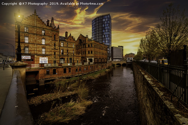 Sheffield Steel City Sunset Picture Board by K7 Photography