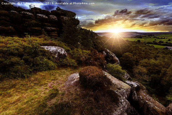 Sunset over Nidderdale, North Yorkshire Framed Mounted Print by K7 Photography