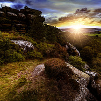 Buy canvas prints of Sunset over Nidderdale, North Yorkshire by K7 Photography