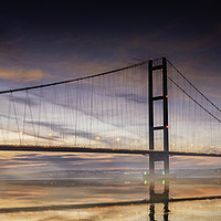 Buy canvas prints of Humber Bridge Sunset by K7 Photography