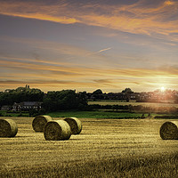 Buy canvas prints of Harvest Sunset in Rotherham, South Yorkshire by K7 Photography
