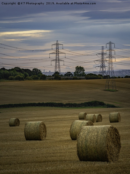 Straw Bales in South Yorkshire Picture Board by K7 Photography