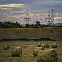 Buy canvas prints of Straw Bales in South Yorkshire by K7 Photography