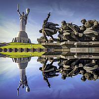 Buy canvas prints of The Motherland Statue, Kiev, Ukraine. by K7 Photography