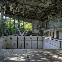 Buy canvas prints of The Azure Swimming Pool, Chernobyl Exclusion Zone by K7 Photography