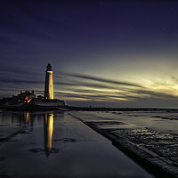 Buy canvas prints of St Mary's Lighthouse at First Light by K7 Photography