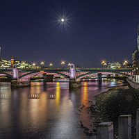 Buy canvas prints of Southwark Bridge and the South Bank by K7 Photography