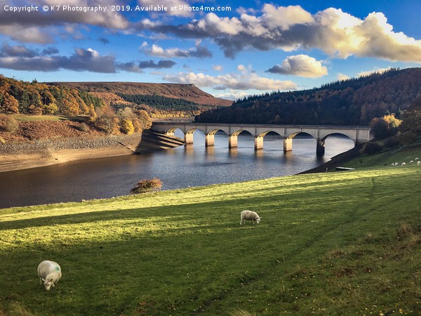 Ashopton Viaduct, Ladybower Reservoir Picture Board by K7 Photography
