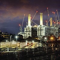 Buy canvas prints of Battersea Power Station and Traction Depot  by K7 Photography