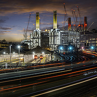 Buy canvas prints of Vibrant London Nightscape by K7 Photography