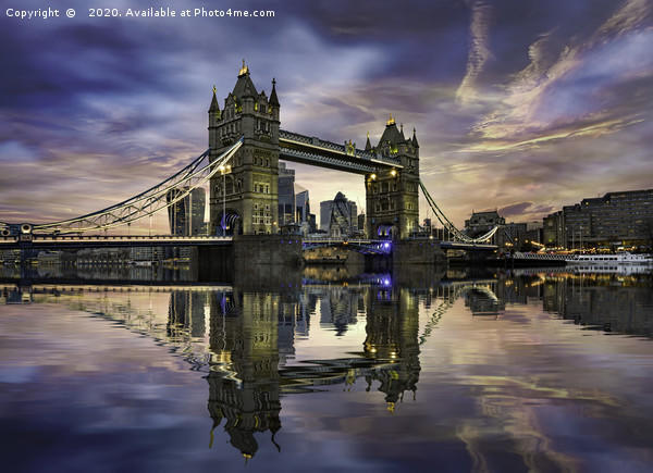 Tower Bridge Reflections Picture Board by K7 Photography
