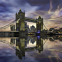 Buy canvas prints of Tower Bridge Reflections by K7 Photography