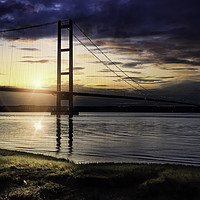 Buy canvas prints of Humber Bridge Sunset by K7 Photography