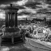 Buy canvas prints of Iconic Edinburgh, The Dugald Stewart Monument. by K7 Photography